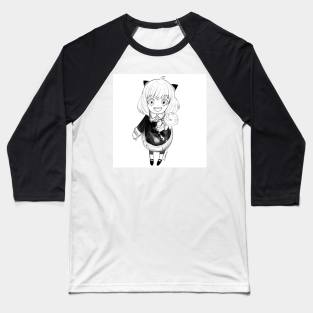 anya the special powered telepath ecopop art in black Baseball T-Shirt